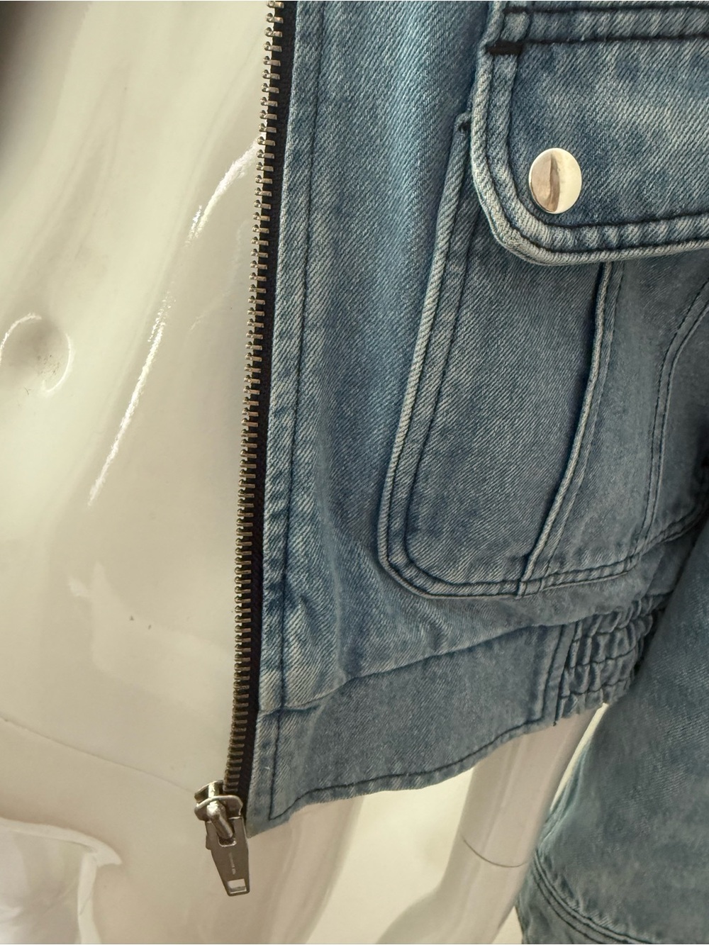 The Kooples Light Blue Denim Jacket - Picture 9 of 10